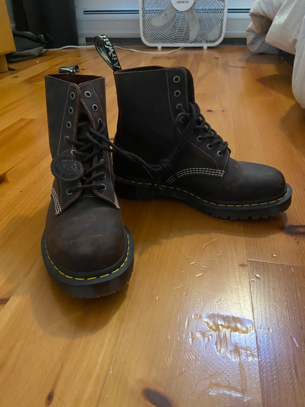 Dr. Martens Brown Leather Lace-Up Boots